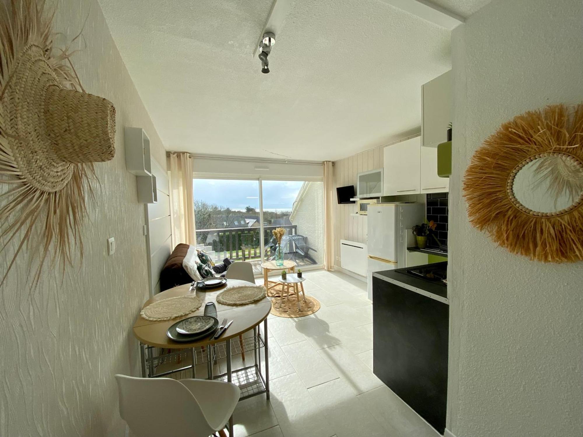 Studio Blue Horizon Vue Mer Guidel-Plage Экстерьер фото